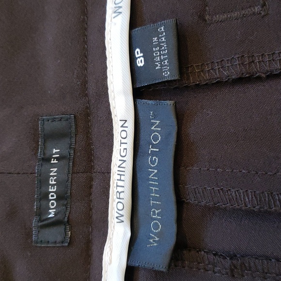 Worthington Relaxed Fit Flare Leg Pants Size 8 Petite - Picture 5 of 8